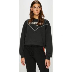 Wrangler - Bluza. Brązowe bluzy damskie marki Wrangler, l, z nadrukiem, z bawełny, bez kaptura. Za 239,90 zł.