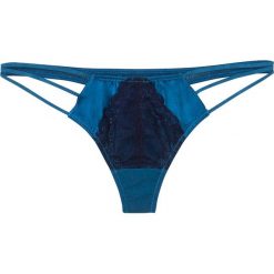 Stringi bonprix ciemnoniebiesko-turkusowy. Niebieskie majtki damskie bonprix. Za 27,99 zł.