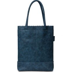 Shopper bag damskie: Torba shopper z ozdobnym wycięciem brzegów bonprix ciemnoniebieski