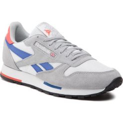 Buty Reebok - Cl Leather Mu CN7036 Wht/Gry/Cobalt/Orange/Blk. Szare sneakersy męskie Reebok, na co dzień, bez wzorów, ze skóry, eleganckie, bez zapięcia. Za 379,00 zł.