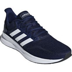 Adidas Falcon /Dark Blue/Ftwr White/Core 44,7. Niebieskie buty sportowe męskie Adidas, z materiału, bez zapięcia, tenisowe. W wyprzedaży za 168,00 zł.
