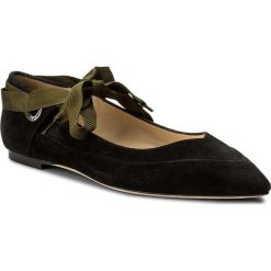 Baleriny BOSS - Rafina 50376669 10199370 01 Black. Czarne baleriny damskie zamszowe Boss. W wyprzedaży za 639,00 zł.