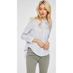 Answear - Koszula Stripes Vibes. Niebieskie bluzki damskie ANSWEAR, na co dzień, s, w paski, z elastanu, klasyczne, z klasycznym kołnierzykiem, z długim rękawem. W wyprzedaży za 89,90 zł.
