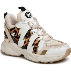 Sneakersy MICHAEL MICHAEL KORS - Hero Trainer 43S0HRFS2D Ecru. Brązowe półbuty damskie MICHAEL Michael Kors, ze skóry ekologicznej. W wyprzedaży za 569,00 zł.