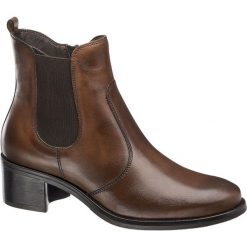 Botki damskie 5th Avenue kasztanowe. Brązowe botki damskie na obcasie marki 5th Avenue, z materiału, na zamek. Za 239,90 zł.