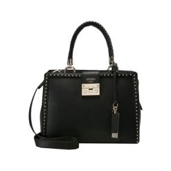 Guess Damska Torebka Stella Luxury Satchel Black. Czarne torebki klasyczne damskie marki Guess, z aplikacjami, bez dodatków. Za 0,00 zł.