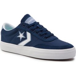 Sneakersy CONVERSE - Courtland 163187C Navy/White/White. Niebieskie sneakersy męskie Converse, na co dzień, bez wzorów, ze skóry ekologicznej, klasyczne, bez zapięcia. W wyprzedaży za 149,00 zł.