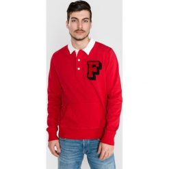 Franklin & Marshall Polo Bluza Czerwony. Czerwone bluzy męskie Franklin Marshall, l, z haftami, z bawełny, polo, bez rękawów, bez kaptura. Za 447,95 zł.