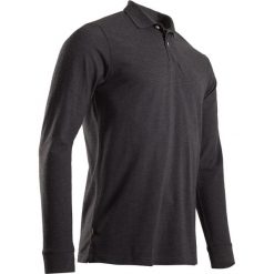 Koszulka polo do golfa męska. Niebieskie koszulki męskie INESIS, s, bez wzorów, z bawełny, z golfem, z długim rękawem, długie. Za 49,99 zł.