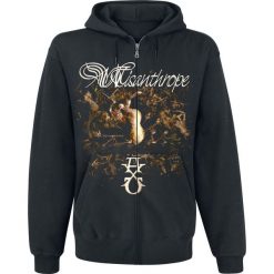 Bluzy męskie: Misanthrope Alpha X Omega Cover Bluza z kapturem rozpinana czarny