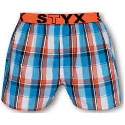 Styx Bokserki Męskie, M, Niebieskie. Niebieskie bokserki męskie marki Styx, w kratkę, z bawełny. Za 58,00 zł.