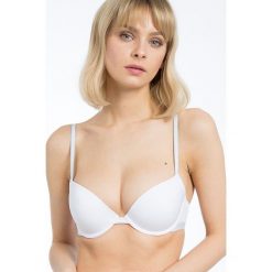 Emporio Armani Underwear - Biustonosz. Białe biustonosze Emporio Armani, z haftami, z elastanu. Za 219,90 zł.