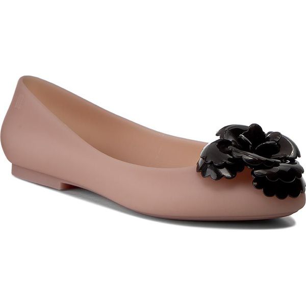 Baleriny MELISSA - Doll Fem Ad 32210 Pink/Black 52658. Różowe baleriny damskie Melissa, bez wzorów, z tworzywa sztucznego, bez obcasa. W wyprzedaży za 149,00 zł.