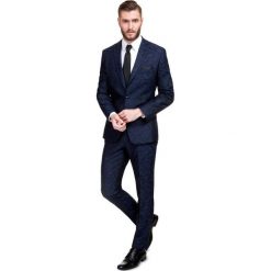 Garnitur LEONARDO GXGS900029. Niebieskie garnitury męskie Giacomo Conti, moro, z wiskozy. Za 599,00 zł.