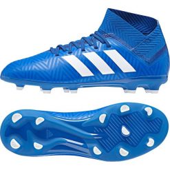 Buty piłkarskie adidas Nemeziz 18.3 Fg Jr DB2351. Niebieskie buty sportowe męskie Adidas, z materiału, z paskami, do piłki nożnej. W wyprzedaży za 289,00 zł.