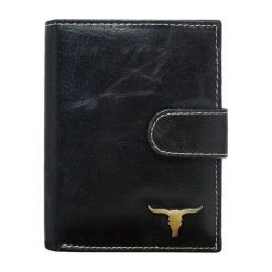 Portfel męski skórzany Buffalo Wild RM-06L-BAW. Czarne portfele męskie BUFFALO WILD, bez wzorów, ze skóry. Za 49,90 zł.