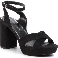 Sandały JENNY FAIRY - WYL2174-2 Black. Czarne klapki damskie Jenny Fairy, bez wzorów, ze skóry ekologicznej, bez obcasa, na obcasie. Za 119,99 zł.