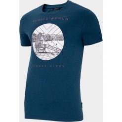 T-shirt męski TSM617 - denim - Outhorn. T-shirty męskie Outhorn, m, bez wzorów, z dzianiny, bez kołnierzyka. Za 39,99 zł.