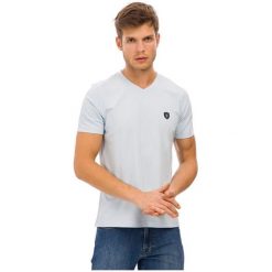 Galvanni T-Shirt Męski Prim L Jasnoniebieski. Szare koszulki męskie GALVANNI, m, bez wzorów, bez kołnierzyka. Za 109,00 zł.