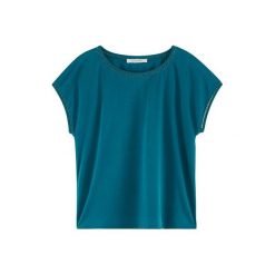 T-shirt damski. T-shirty damskie Promod, uniwersalny, bez wzorów, z jeansu, klasyczne, z klasycznym kołnierzykiem. Za 79,90 zł.