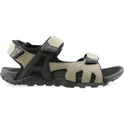 Sandały męskie SAM003 - jasny brąz. Szare sandały męskie 4f, z gumy, z otwartym noskiem, bez zapięcia. Za 149,99 zł.