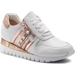 Sneakersy CAPRICE - 9-23701-22 White/Rosegold 118. Białe półbuty damskie Caprice, ze skóry. W wyprzedaży za 209,00 zł.