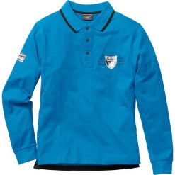 Shirt polo z długim rękawem Regular Fit bonprix niebieski capri. Niebieskie koszulki męskie bonprix, s, bez wzorów, polo, z długim rękawem, długie. Za 44,99 zł.
