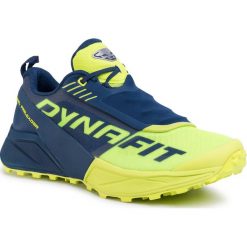 Buty DYNAFIT - Ultra 100 64051 Poseidon/Fluo Yellow 8968. Żółte buty sportowe męskie Dynafit, ze skóry ekologicznej, bez zapięcia, do biegania. Za 649,00 zł.