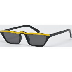 Answear - Okulary. Żółte okulary przeciwsłoneczne damskie marki ANSWEAR, prostokątne. W wyprzedaży za 27,90 zł.