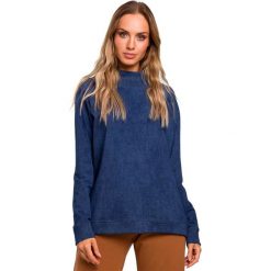Bluza oversize gładka - denim. Bluzy damskie Moe, z elastanu, bez kaptura. W wyprzedaży za 149,00 zł.