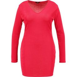 Sukienki: Missguided Plus V NECK SLINKY BODYCON Sukienka koktajlowa red