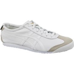 Onitsuka Tiger Mexico 66 DL408-0101. Białe buty sportowe męskie marki Onitsuka Tiger, ze skóry, bez zapięcia. W wyprzedaży za 299,99 zł.