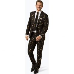 OppoSuits - Garnitur męski z krawatem – Fancy Fireworks, czarny. Czarne garnitury OppoSuits. Za 379,95 zł.