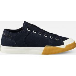 Sneakersy "Rackam Tendric" w kolorze granatowym. Niebieskie trampki męskie marki G-Star, z nadrukiem, z materiału, na sznurówki. W wyprzedaży za 257,95 zł.