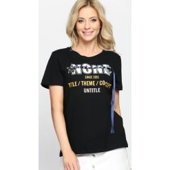 Bluzki damskie: Czarny T-shirt None