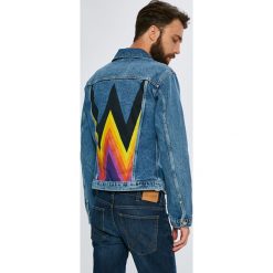 Wrangler - Kurtka. Niebieskie kurtki męskie jeansowe marki Wrangler, m. W wyprzedaży za 249,90 zł.