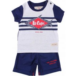 T-shirty chłopięce z nadrukiem: 2-częściowy zestaw w kolorze niebiesko-białym