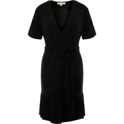 MICHAEL Michael Kors MINI WRAP Sukienka z dżerseju black. Sukienki małe czarne marki MICHAEL Michael Kors, xs, z dżerseju. Za 949,00 zł.