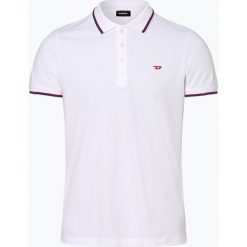 Diesel - Męska koszulka polo, biały. Białe koszulki męskie Diesel, s, w paski, z materiału, klasyczne, polo, bez rękawów. Za 279,95 zł.