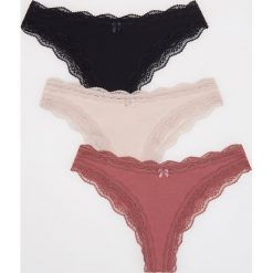 Majtki figi 3 pack - Czarny. Czarne majtki damskie Reserved, s. Za 39,99 zł.
