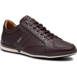 Sneakersy BOSS - Saturn 50417392 10208769 01 Dark Brown 201. Pomarańczowe sneakersy męskie Boss, na co dzień, bez wzorów, ze skóry ekologicznej, bez zapięcia. Za 749,00 zł.