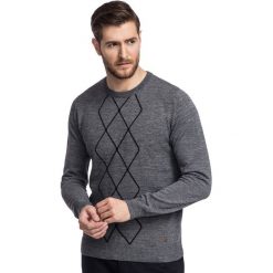 Sweter PIETRO SWPR000326. Szare swetry męskie Giacomo Conti, m, bez wzorów, z wełny, wizytowe, bez kołnierzyka, bez kaptura. Za 229,00 zł.