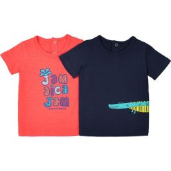 T-shirty chłopięce: T-shirt z okrągłym dekoltem Oeko Tex 1 miesiąc-3 lata (2 sztuki)