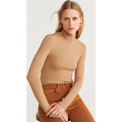 Mango - Sweter Metal. Białe swetry damskie Mango, s, bez wzorów, z elastanu, z krótkim rękawem. Za 79,90 zł.