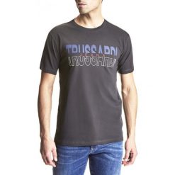Trussardi Jeans koszulka męska 52T00277-1T001675 M czarny. Czarne koszulki męskie Trussardi Jeans, m, z nadrukiem, z jeansu, bez kołnierzyka, bez rękawów. Za 219,00 zł.