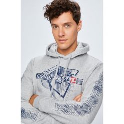 DC - Bluza. Szare bluzy męskie DC, xl, z nadrukiem, z elastanu, z kapturem, bez rękawów, z kapturem. W wyprzedaży za 219,90 zł.