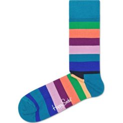 Happy Socks Stripe Skarpetki Niebieski Wielokolorowy. Niebieskie skarpetki męskie w paski, z elastanu. Za 51,95 zł.