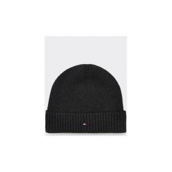 Czapki Tommy Hilfiger AM0AM05148 PIMA BEANIE. Szare czapki damskie TOMMY HILFIGER, bez wzorów. Za 154,62 zł.