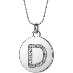 Naszyjniki damskie: Naszyjnik „Letter ‚D’ Medallion” z zawieszką – dł. 43 cm