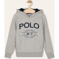 Polo Ralph Lauren - Bluza dziecięca 134-176 cm. Szare bluzy chłopięce Polo Ralph Lauren, z aplikacjami, z elastanu, bez rękawów, z kapturem. Za 419,90 zł.